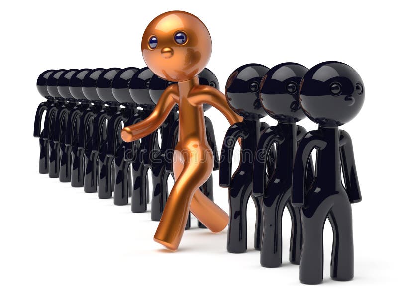 Diversa gente de la individualidad sirve el carácter único se destaca stock de ilustración Diversa gente de la individualidad sirve el carácter único se destaca stock de ilustración