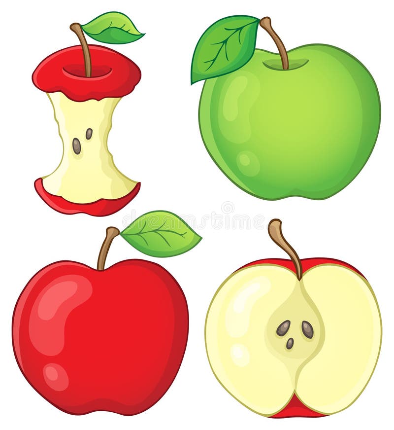 Diverse appels collectie 1 royalty-vrije illustratie