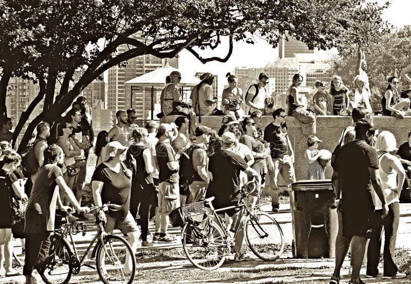 Diverse Crowd of City Spectators Watching royalty free stock photos Diverse Crowd of City Spectators Watching royalty free stock photos