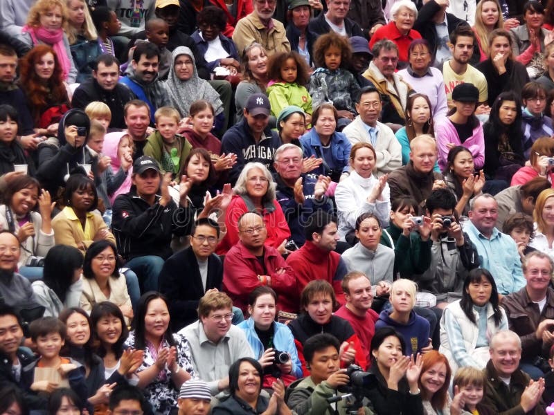 Diverse crowds in the Scoop at the River Thames Fe