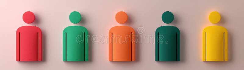 Diverse Echipe De Oameni Colorați Minimaliști Reprezintă Unitatea Muncii În Echipă royalty free illustration