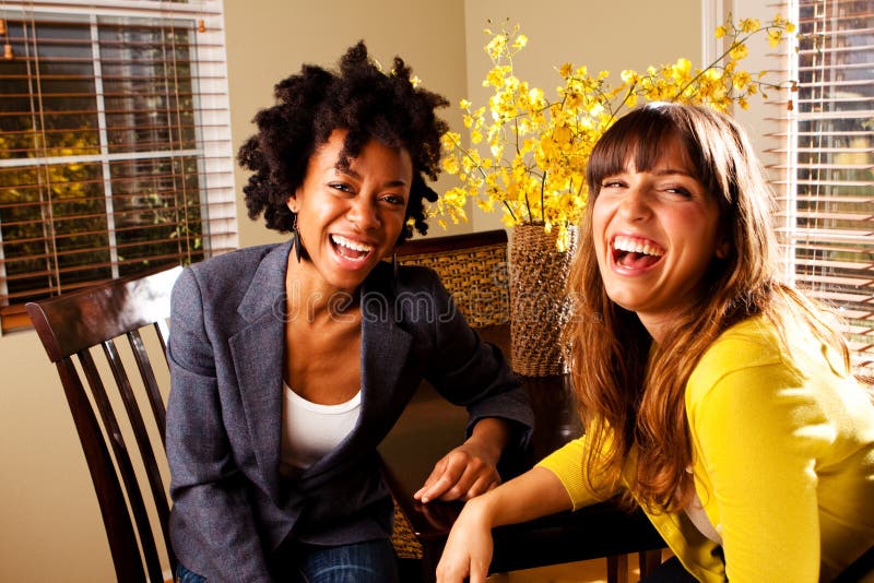 Diverse Group Of Friends Talking And Laughing Stock Image Image Of