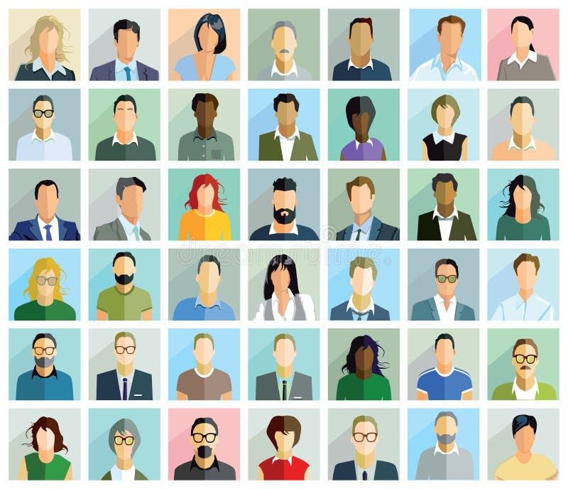 Diverse group of people cards royalty free illustration