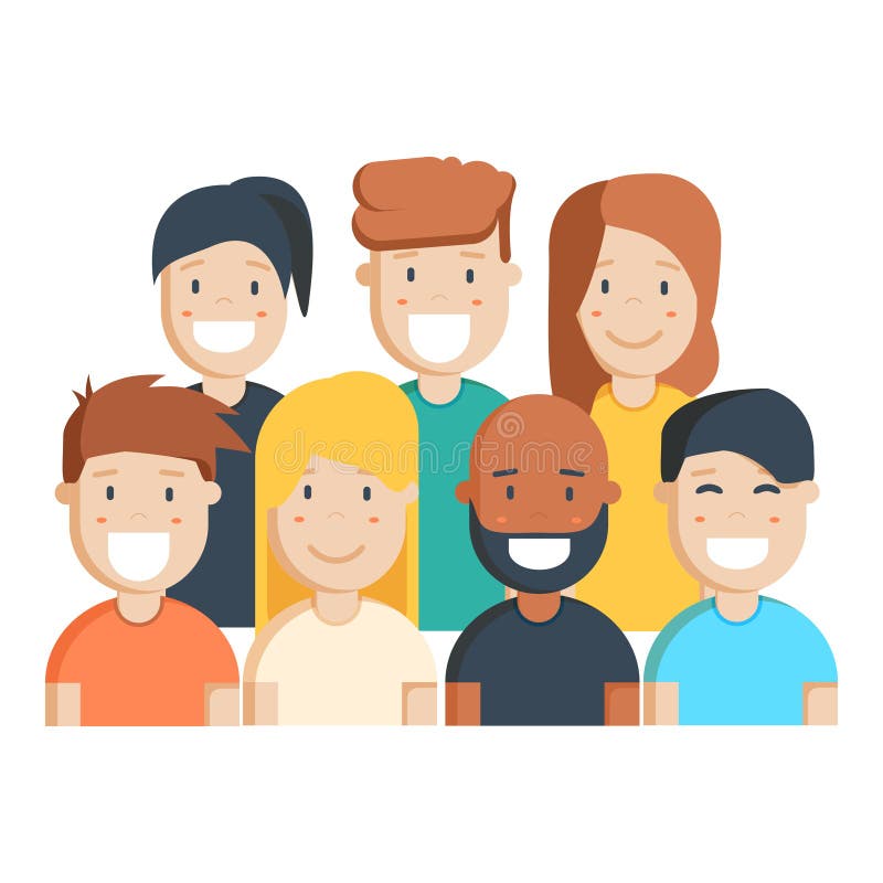 Diverse Group of People, Students or Workplace. Stock Vector - Illustration of character, cartoon: 84806530 Diverse Group of People, Students or Workplace. Stock Vector - Illustration of character, cartoon: 84806530