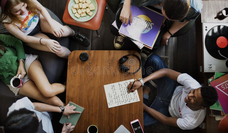 Diverse Group Young People Project Planning Concept royalty free stock photo