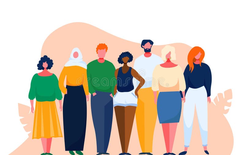 Diverse Multinational Group of People. Multicultural and Multiethnic Crowd  Stock Vector - Illustration of character, nationality: 180740352