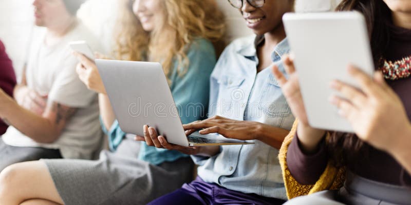 Diverse People Electronic Devices Concept