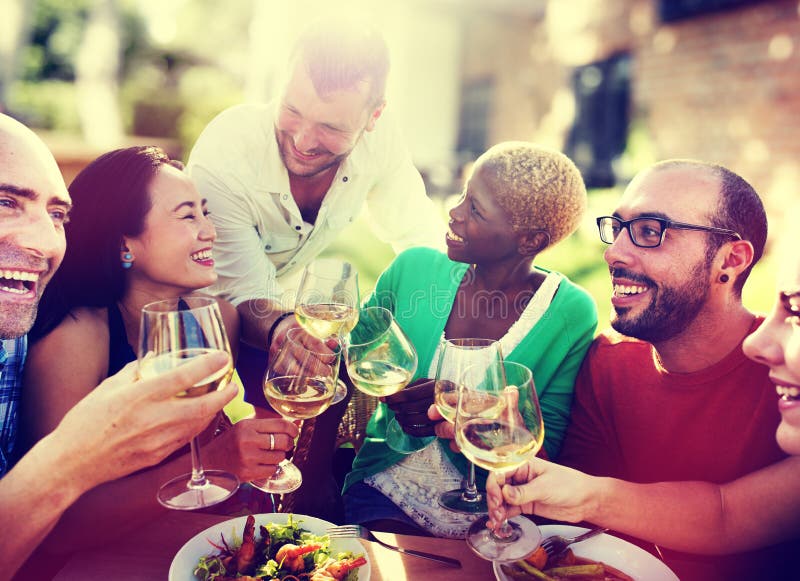 Diverse People Friends Hanging Out Drinking Concept royalty free stock photos Diverse People Friends Hanging Out Drinking Concept royalty free stock photos