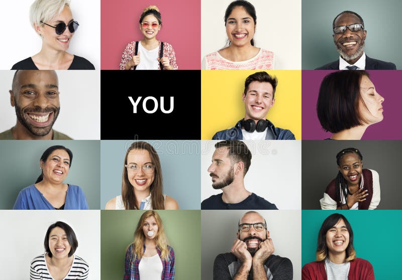 Diverse People Smiling Happiness Cheerful Concept stock photos