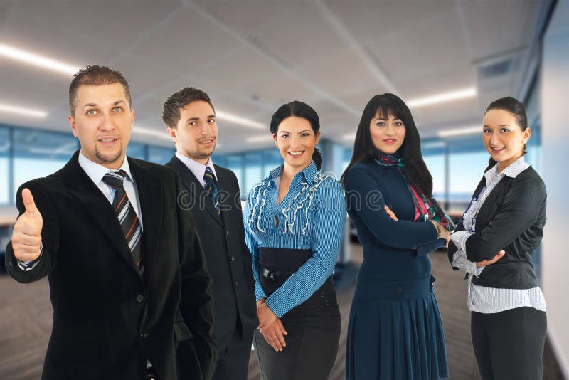 Diverse Group of Professionals Collaborating and Smiling royalty free stock images