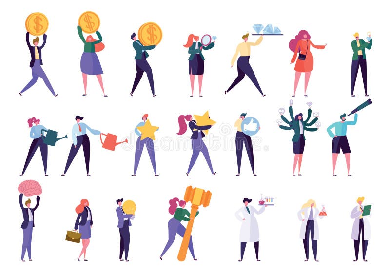 Diverse Reeks van de de Carrièrevordering van Beroepsmensen royalty-vrije illustratie Diverse Reeks van de de Carrièrevordering van Beroepsmensen royalty-vrije illustratie