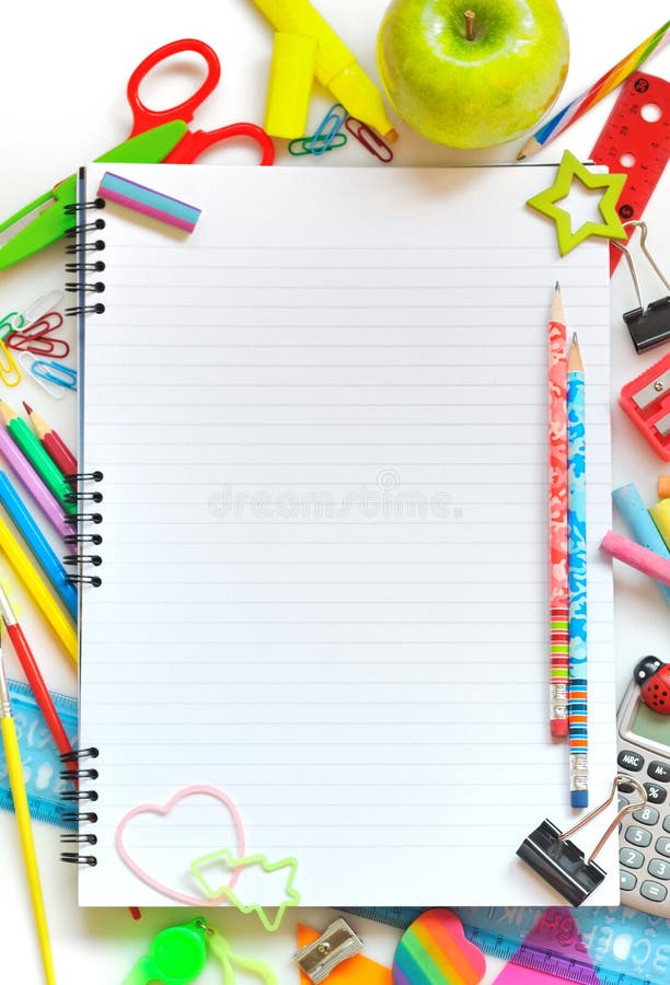 Diverse schoollevering stock afbeelding Diverse schoollevering stock afbeelding