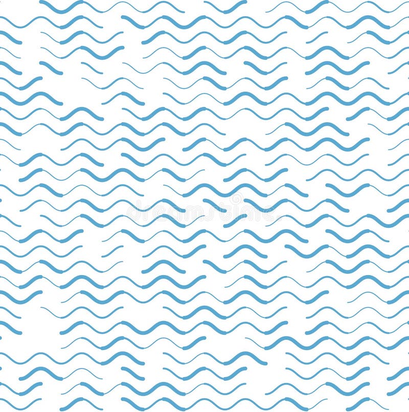 Diverse slagen naadloos patroon van golf blauw lijnen vector illustratie Diverse slagen naadloos patroon van golf blauw lijnen vector illustratie