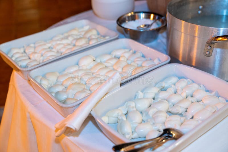 Diverse Wedding Buffet Featuring Both Meat, Seafood Stock Image - Image