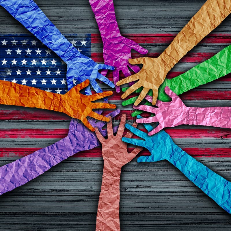 Diversidade americana ilustração stock Diversidade americana ilustração stock
