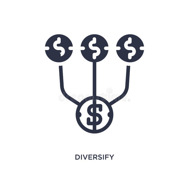 diversifique el icono en el fondo blanco Ejemplo simple del elemento del concepto del márketing ilustración del vector diversifique el icono en el fondo blanco Ejemplo simple del elemento del concepto del márketing ilustración del vector