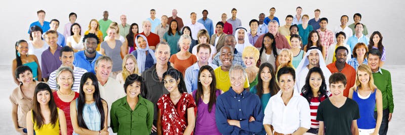 Diversity Large Group of People Multiethnic Concept stock photo