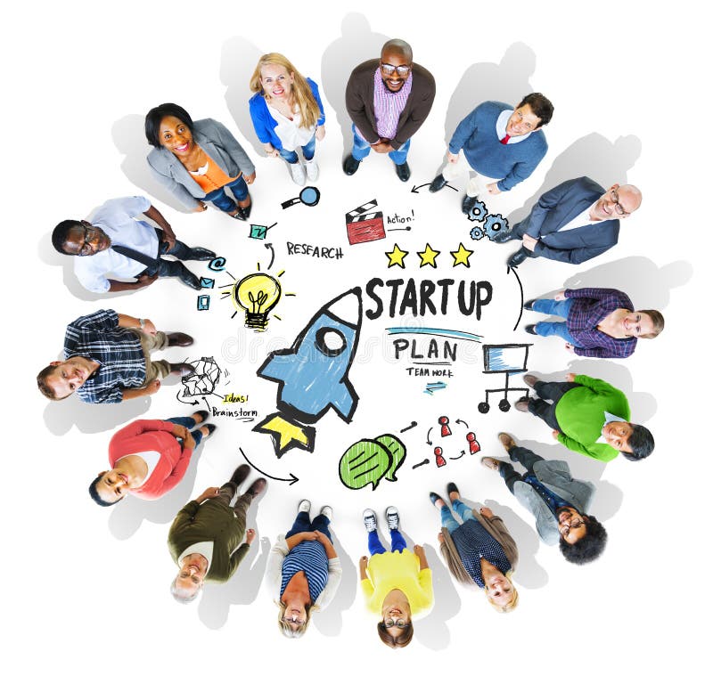 Diversity People Start Up Business Success Plan Concept royalty free illustration Diversity People Start Up Business Success Plan Concept royalty free illustration