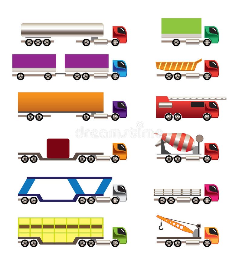 Poderoso inicial ir a buscar Diversos Tipos De Iconos De Los Carros Y De Los Camiones Ilustración del  Vector - Ilustración de paseo, aislado: 11811732
