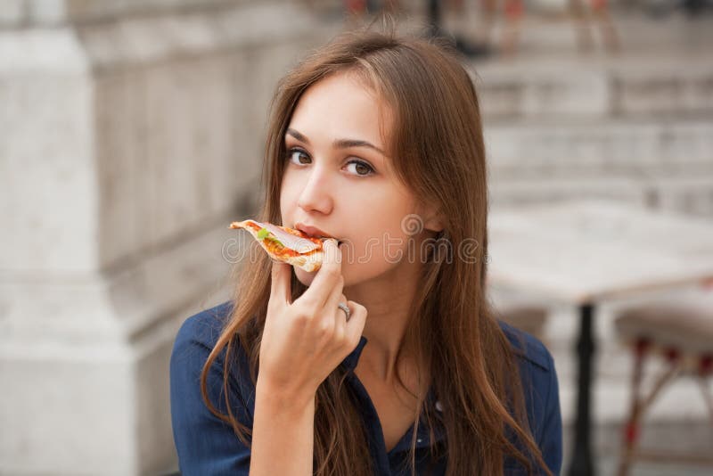 Pizza deliciosa e divertida fotos de stock royalty free