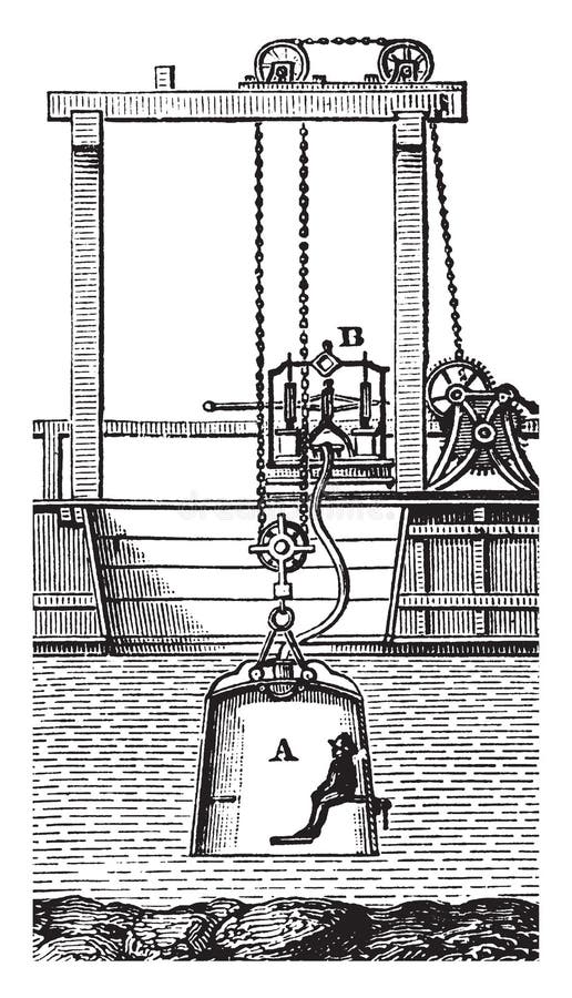 Diving Bell Engraving Stock Illustrations – 6 Diving Bell Engraving ...