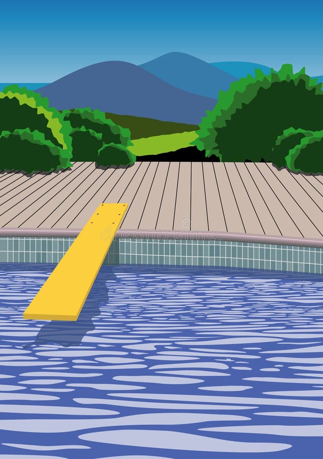 Diving Board stock illustration. Illustration of diving 1303474