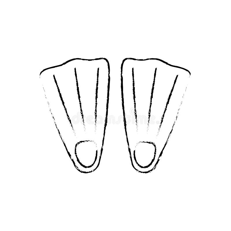 Diving fins isolated stock illustration. Illustration of single 85120521