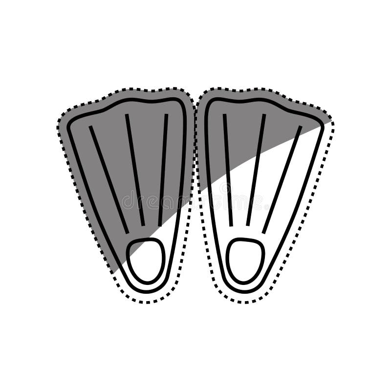 Diving fins isolated stock illustration. Illustration of icon 85127499