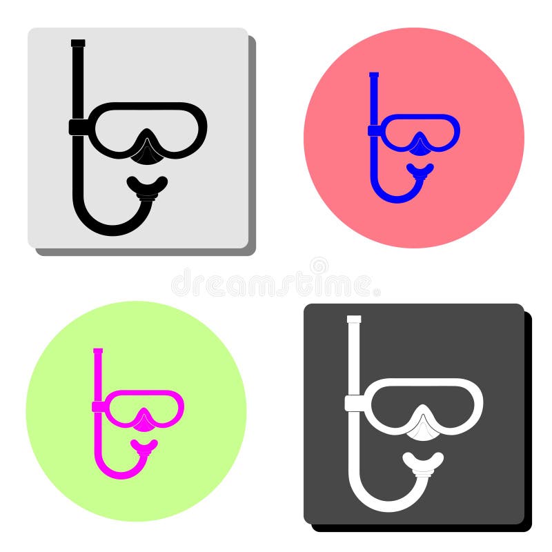 Diving mask. flat vector icon vector illustration