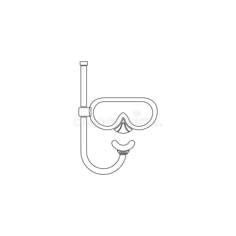 Diving mask. flat vector icon royalty free illustration