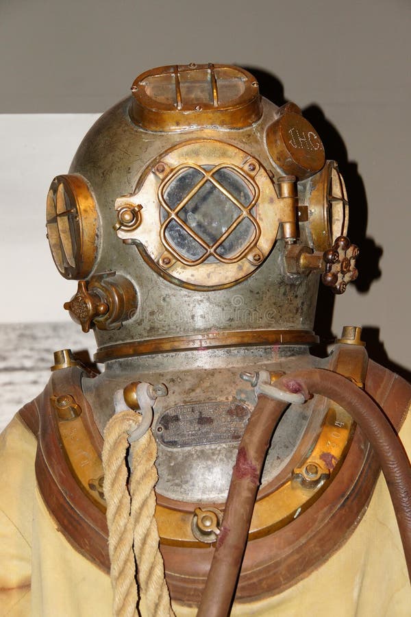 Diving suit from 1940s editorial photography. Image of diving - 60271322