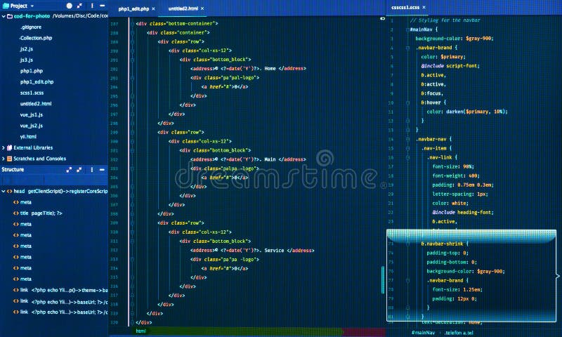 Code De Programmation De HTML Image stock  Image du figures, crayon