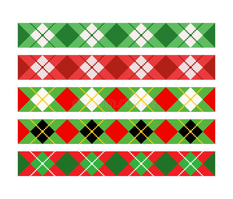 Divisore natalizio,bordo,set di nastri Argyle bavarian rhombic harlequin plaid pattern Background lozenge diamond checkche illustrazione vettoriale Divisore natalizio,bordo,set di nastri Argyle bavarian rhombic harlequin plaid pattern Background lozenge diamond checkche illustrazione vettoriale