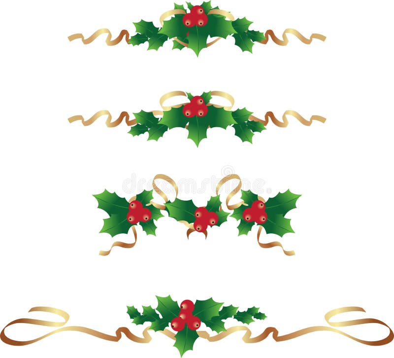 Divisores de /text da beira do Natal ajustados ilustração royalty free Divisores de /text da beira do Natal ajustados ilustração royalty free
