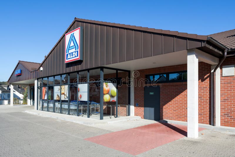 Loja Aldi divisão norte imagem de stock