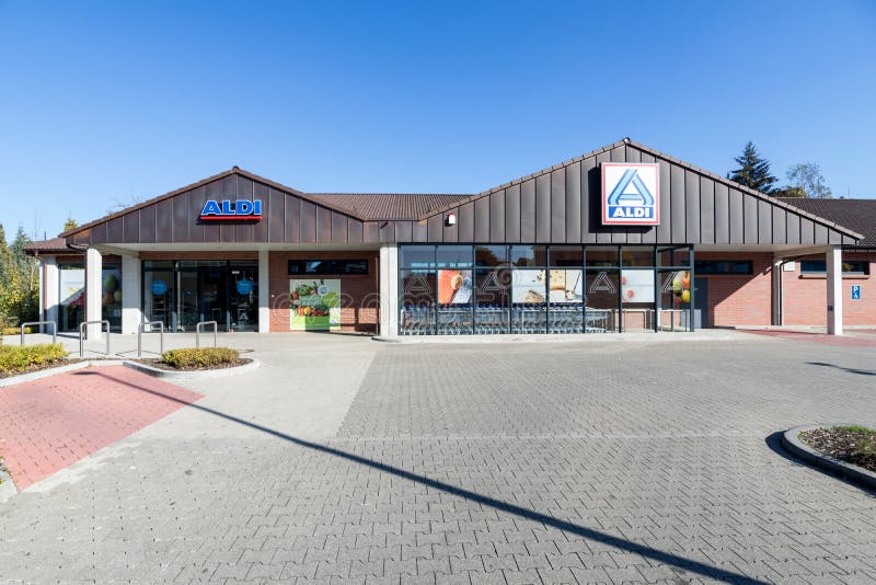 Loja Aldi divisão norte fotos de stock royalty free