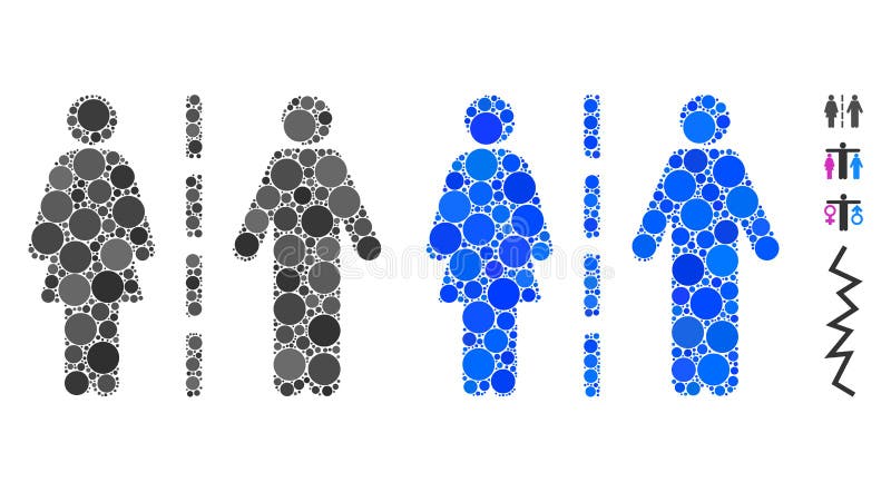 Divorce Line Mosaic Icon of Circle Dots royalty free illustration