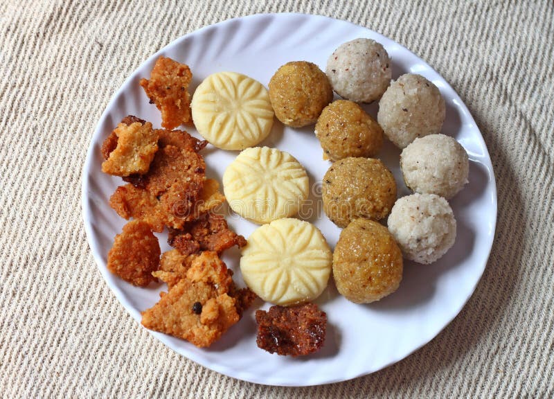 Diwali dusserah sweets snacks stock photography