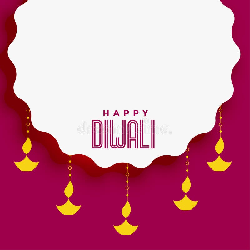 Diwali festival background with text space.