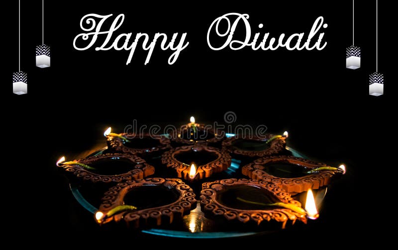 Diwali Festival - Creative Banner or Poster of Diwali. Happy Diwali  Festival Greeting or Poster Design, Copy Space Stock Photo - Image of  diyalamp, fire: 191418840