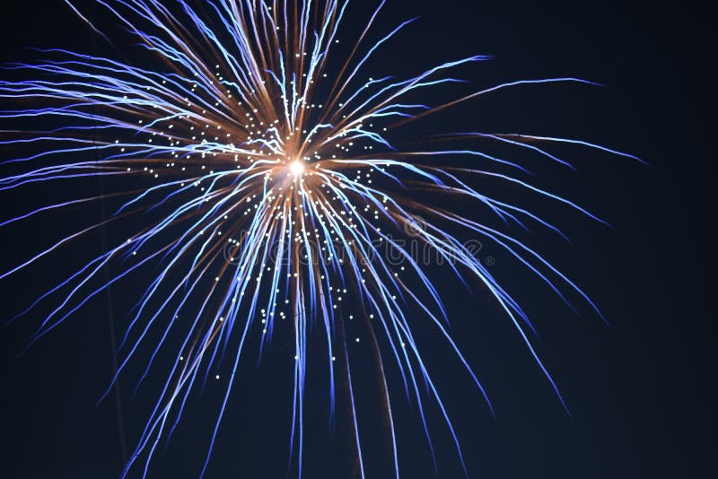 Diwali Fireworks Light Trail. Stock Photo Image of diwali, blue