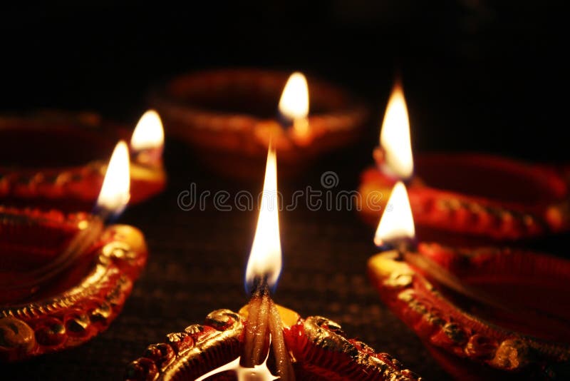 Diwali lamps stock image. Image of decoration, diwali - 46568091