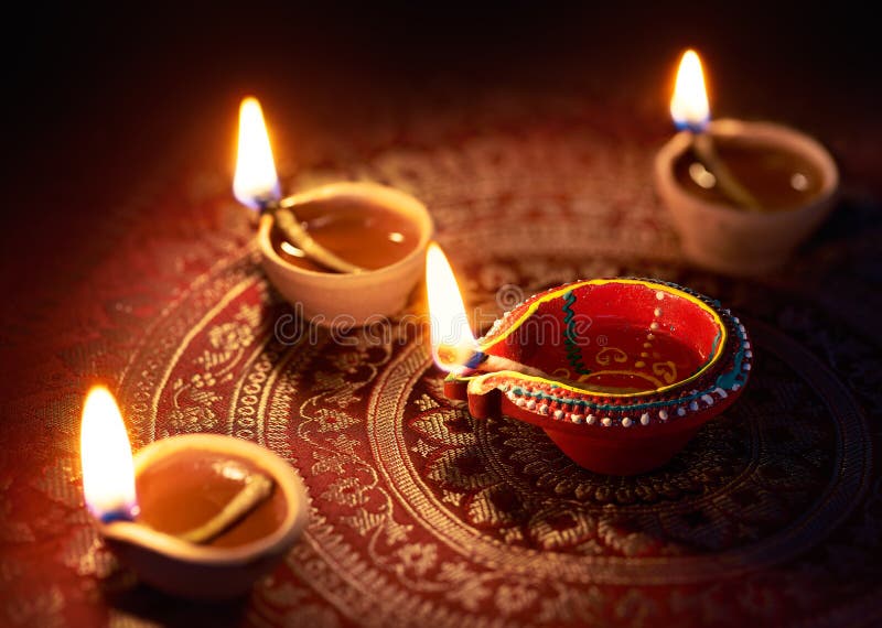 Diwali Oil Lamp stock image. Image of deepavali, warm - 95943365