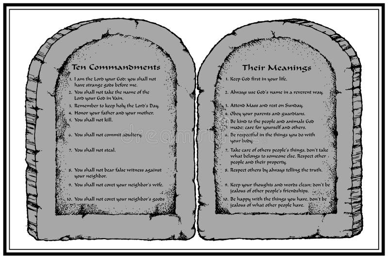 Dix commandements illustration libre de droits Dix commandements illustration libre de droits