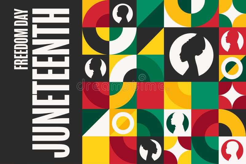 Juneteenth. Freedom Day. June 19. Holiday concept. Template for background, banner, card, poster with text inscription. Vector EPS10 illustration. Juneteenth. Freedom Day. June 19. Holiday concept. Template for background, banner, card, poster with text inscription. Vector EPS10 illustration