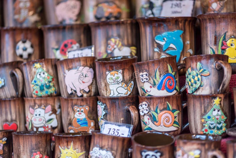 DIY Concept. Ceramic Handmade Decorative Glazed Dish Stock Photo