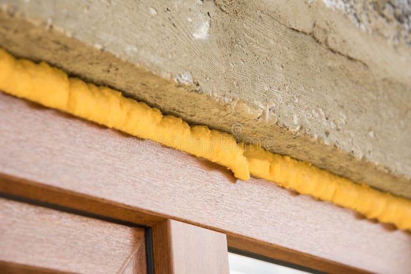 Construction Mounting PU Foam Stock Image - Image of retrofit