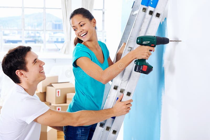 Diy couple stock photo. Image of safety, construction - 31890348