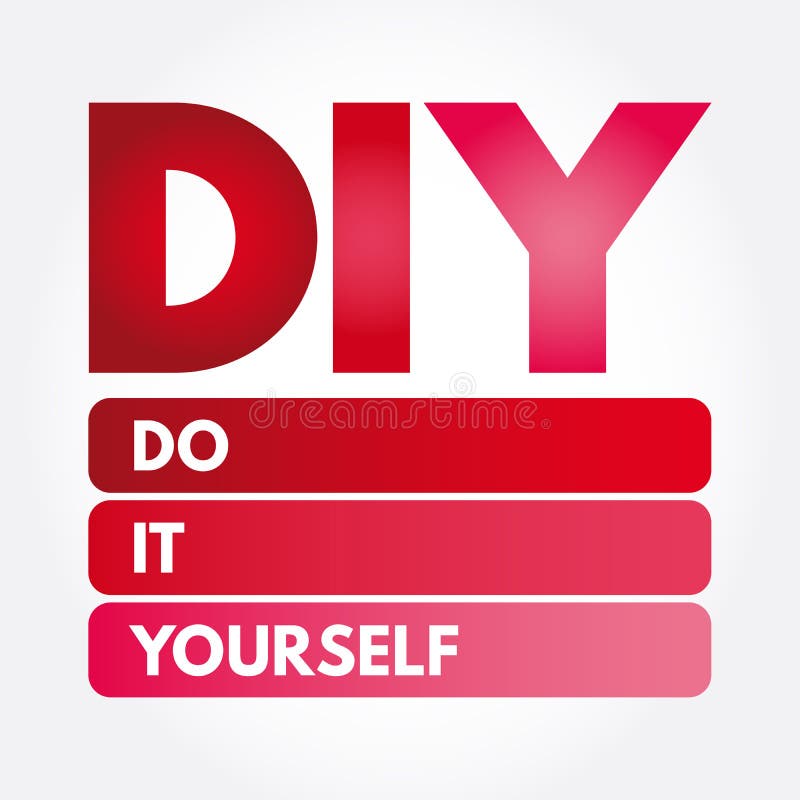 DIY do it yourself. Lettering abbreviation logo. Vector