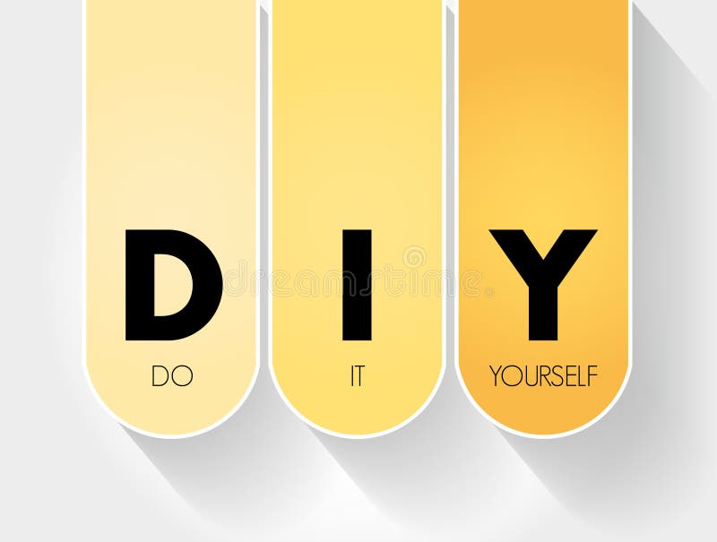 DIY - Do It Yourself acronym on white background Stock Photo - Alamy